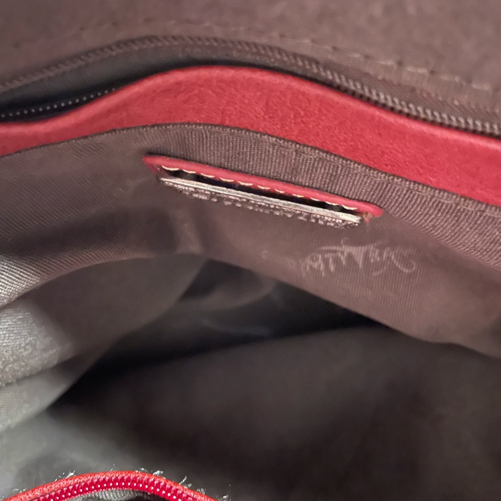 Trinity Ranch leather tooled bag-Red - Picture 2 of 7
